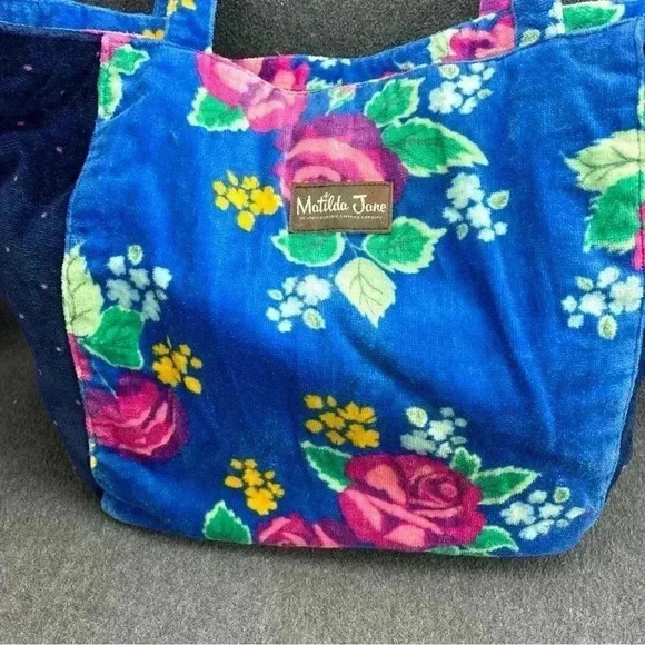 Matilda Jane Sweet Sunshine Flower Floral Bag Terry Cloth Beach Tote - Picture 3 of 11